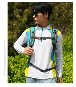 Outdoor hiking backpack with adjustable chest buckle and durable nylon waist strap system