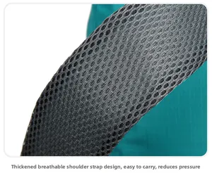 Detail of thickened breathable honeycomb mesh shoulder straps for outdoor backpack comfort