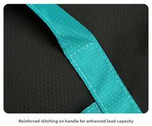 Détail des coutures renforcées sur les poignées pour la capacité de charge du sac