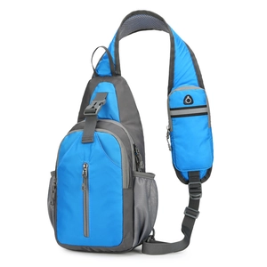 Water-resistant lightweight nylon crossbody chest bag for outdoor sports and travel