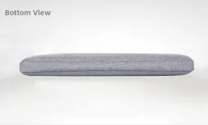Slim grey oxford fabric laptop bag base showing thin structure and refined texture