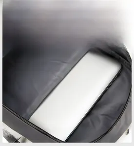 Detail view of the backpack interior with a padded sleeve for 15.6-inch laptops