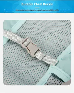 Detailansicht der robusten Brustschnalle und Nylongurt auf atmungsaktivem Mesh-Rucksack