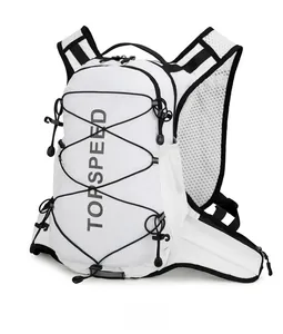 Close-up of lightweight breathable honeycomb mesh straps on a professional sports vest bag