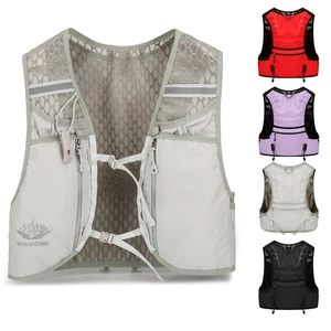 Zaino da Corsa a Gilet Idratante Traspirante Riflettente Trail Running Ciclismo Escursionismo Borsa Sportiva all'Aperto per Uomo Donna Gilet Leggero Regolabile
