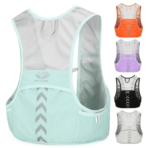 Gilet d'Hydratation Léger et Respirant Sac à Dos de Course pour Marathon Cross Country Imperméable Sac de Sport Réfléchissant