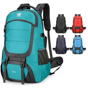 Large Capacity Outdoor Hiking Backpack Water Resistant Nylon Camping Rucksack For Men Women Travel Climbing Daypack