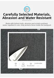 Detail of durable gray oxford fabric showing scratch-resistant and water-repellent texture