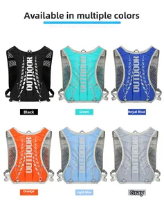Chaleco de hidratación ligero para trail running en seis colores con tiras reflectantes