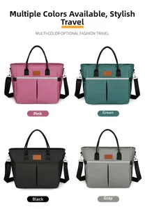 Borse termiche in quattro colori con strisce riflettenti e doppie tasche frontali