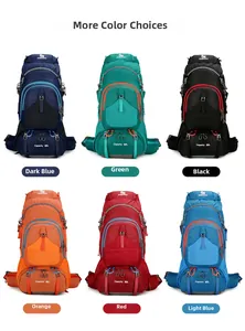 Detailed grid view showcasing 80L hiking backpacks in multiple colors for outdoor camping