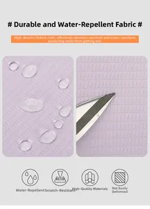 Gros plan du tissu oxford violet imperméable et résistant aux rayures pour sacoches