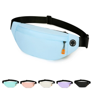 Waterproof Sports Running Waist Bag For Men Women Lightweight Fitness Fanny Pack With Earphone Hole Adjustable Belt Bag