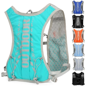 Lightweight Breathable Outdoor Running Hydration Vest Backpack For Men Women Reflective Mesh Sport Cycling Hiking Vest With Multiple Pockets