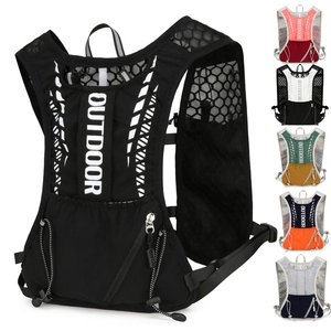 Lightweight Nylon Mesh Hydration Vest Running Backpack Breathable Reflective Outdoor Sports Hiking Cycling Marathon Vest