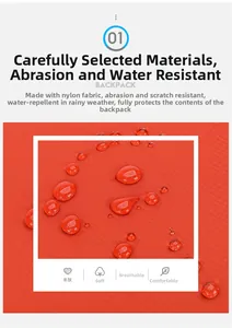 Close-up of red water-resistant nylon fabric showing durable and breathable texture