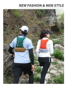 Trinkrucksack für Trailrunning mit elastischem Kordelzug und atmungsaktivem Netz