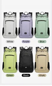 Colección de mochilas deportivas en seis colores de nailon resistente al agua