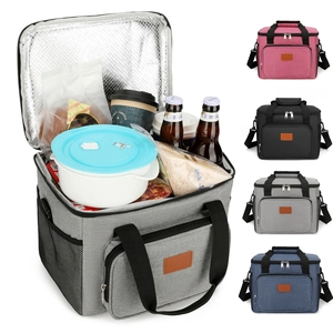 Bolsa de Almuerzo Isotérmica de Gran Capacidad Tela Oxford Bolsa de Picnic Térmica Bolso Refrigerador Portátil Para Camping Trabajo Mujer Hombre