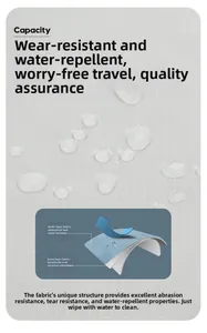 Close-up of white ripstop fabric with water droplets showing waterproof feature