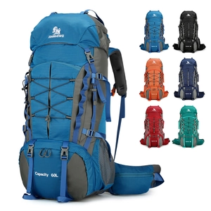 Large Capacity Outdoor Hiking Backpack Waterproof Nylon Multi Functional Travel Camping Trekking Rucksack For Men Women
