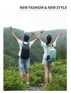 Outdoor sport backpacks in black and mint green with large capacity and water resistance