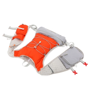 Leichter wasserdichter Wanderrucksack mit orange-grauem atmungsaktivem Mesh-Design