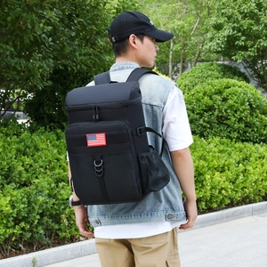 Isolierter wasserdichter Rucksack für Camping mit großer Kapazität und US-Patch