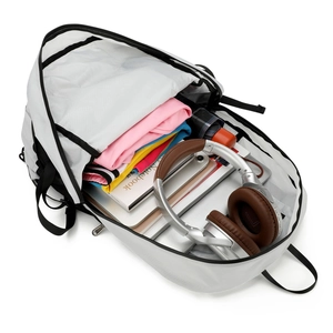 White water-resistant hiking backpack with large capacity and laptop compartment