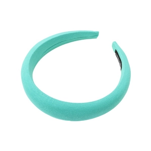 Minimalist mint green padded sponge headband for women with high-top ins style