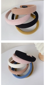 Detailed close-up of handmade waffle knit headband texture with sponge padding