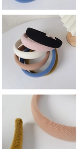 Macro shot of padded waffle knit headbands showing soft textured fabric in various colors