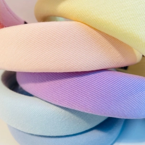 Pink sweet knitted padded headband for women with premium macaron color texture