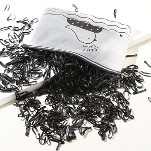 Élastiques à Cheveux en TPU Noir Haute Élasticité Bandes de Caoutchouc Minimalistes pour Enfants Filles Femmes Accessoires