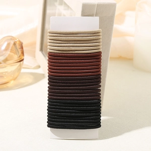 Damen Haargummis Set Hohe Elastizität Nahtlose Polyester Haarrige Geflochtene Erdtöne Pferdeschwanz Halter Für Alltag Accessoires