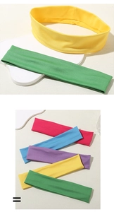 Detailed view of elastic multi-color sports headbands for yoga and fitness training