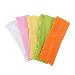Pack de 5 diademas de yoga de punto coloridas en rosa, amarillo y verde para el deporte