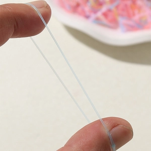 Transparent high-elasticity TPU hair bands for kids and minimalist ponytail styling