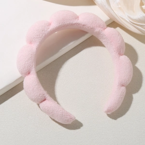 Sweet Puffy Cloud Headband Soft Thickened Bubble Hairband For Women Face Wash Skincare Candy Color Korean Style Hair Accessory