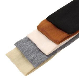 Five-pack of elastic sports headbands in black, beige, gray, khaki, and brown colors
