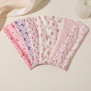 Cute Cartoon Bear Bow Print Hairband Sweet Satin Ribbon Hair Accessories For Women Girls Daily Face Wash Hairband