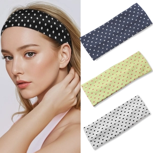 Elastische Polka-Dot-Yoga-Stirnbänder in verschiedenen Farben für Sport und Fitness