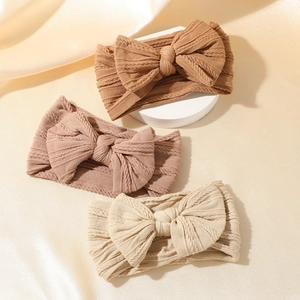 Fasce con Fiocco per Neonati Morbide Fasce per Capelli in Maglia a Treccia Elastiche Accessori per Capelli Carini per Bambini