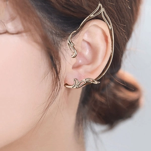 Minimalistische Katzenohr Manschette Legierung Elfenohr Wickel Ohrringe Ohne Piercing Für Damen Gold Silber Schwarz Punk Schmuck