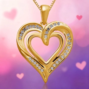 Elegantes Vergoldetes Legierung Doppel Herz Anhänger Halskette Und Ohrringe Set Mit Strass Für Damen Romantischer Schmuck