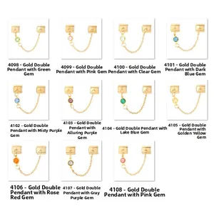 Amuletos de pulsera modular en oro de 18 quilates con 11 colores de piedras redondas