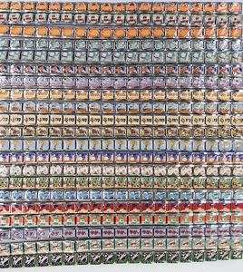 Détails de divers charms modulaires italiens en acier inoxydable avec motifs en émail coloré