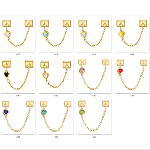 Italienisches Charm-Armband Herzanhänger Sicherheitskette mit goldener Edelstahlkette