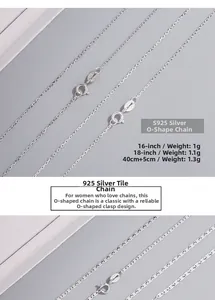 Vista macro de cadenas de plata S925 con sellos 925 e ITALY en el cierre de resorte