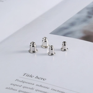 925 Sterling Silver Earring Backs Stoppers Bullet Shape Earring Backings Earnuts For Stud Earrings Jewelry Making Findings
